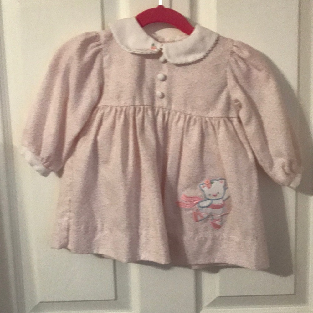 Flannel-feel collared dress